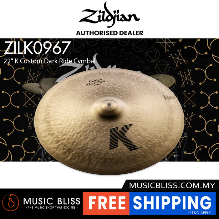 Zildjian 22" K Custom Dark Ride Cymbal