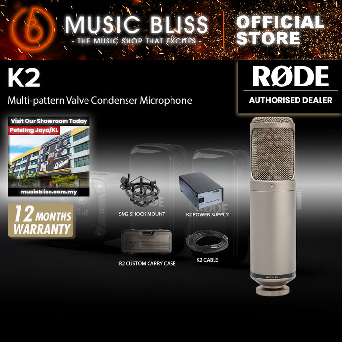 Rode K2 Variable Pattern Studio Tube Condenser Microphone 10 Years Warranty [Made in Australia]