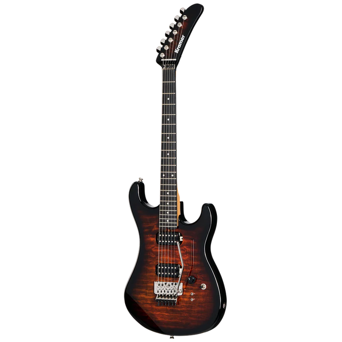 Kramer 84 HH Quilt Electric Guitar with Premium Gig Bag - Orange Burst