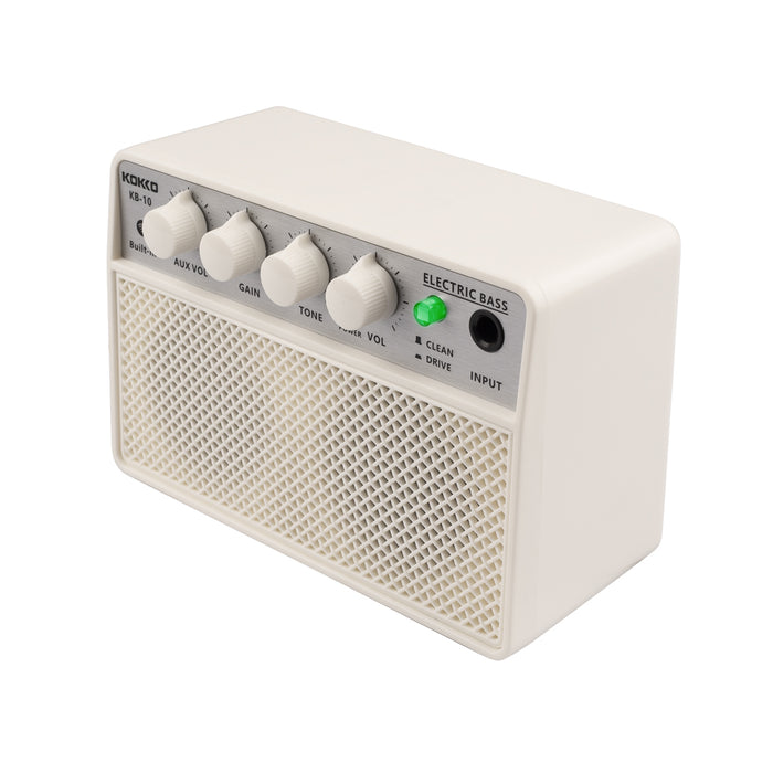 Kokko KB-10 Budget Beginner Portable Mini Modeling Electric Bass Guitar Amp - 10W Rechargeable