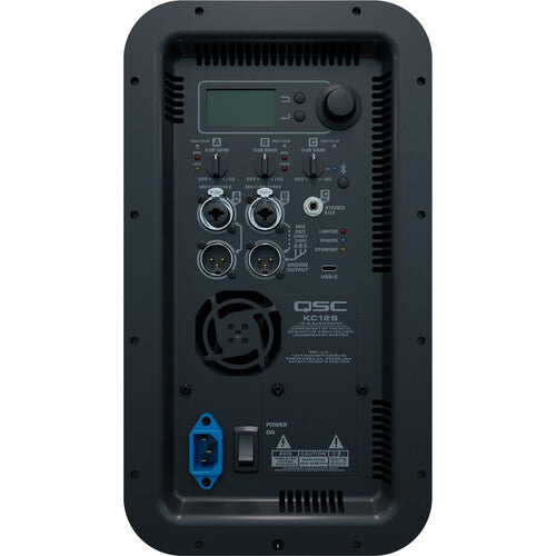 QSC KC12 3000W Active 3-Way Portable Column-Array PA System with Subwoofer - Black