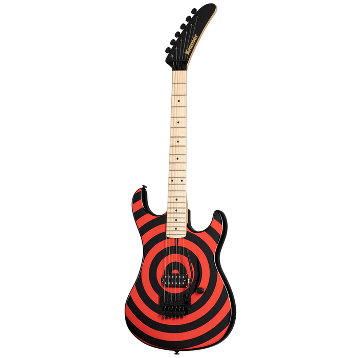 Kramer 84 Red Bullseye Electric Guitar with Premium Gig Bag - Black with Red Bullseye