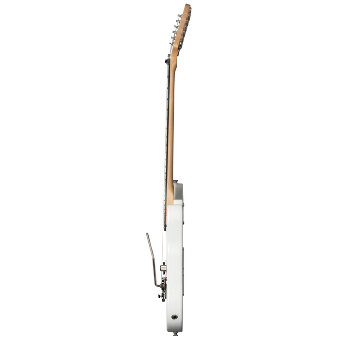 Kramer NightSwan Pixel Hearts Electric Guitar with Premium Gig Bag - Pearl White with Hearts