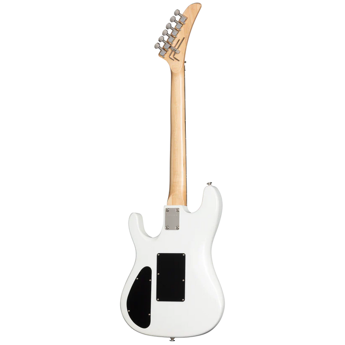 Kramer NightSwan Pixel Hearts Electric Guitar with Premium Gig Bag - Pearl White with Hearts