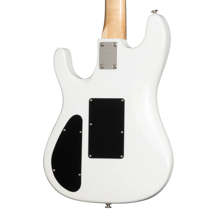 Kramer NightSwan Pixel Hearts Electric Guitar with Premium Gig Bag - Pearl White with Hearts