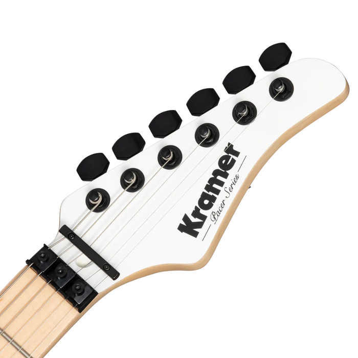 Kramer Pacer Wild Zebra Electric Guitar with Premium Gig Bag - Alpine White with Black Stripes
