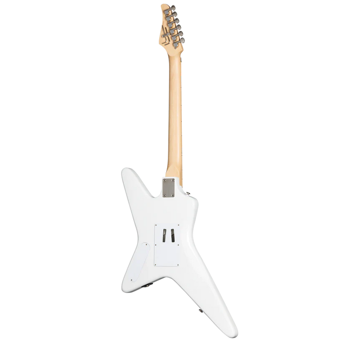 Kramer Voyager Old School Electric Guitar with Premium Gig Bag - Alpine White with Blue Checkers