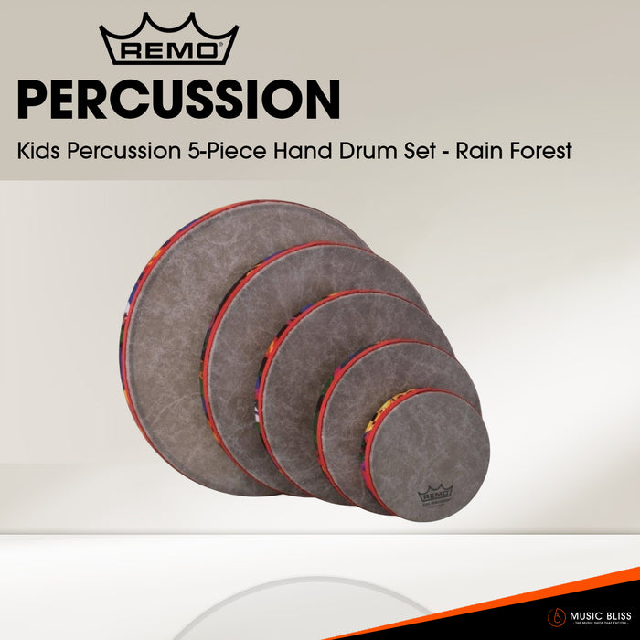 Remo Kids Percussion 5-Piece Hand Drum Set - Rain Forest