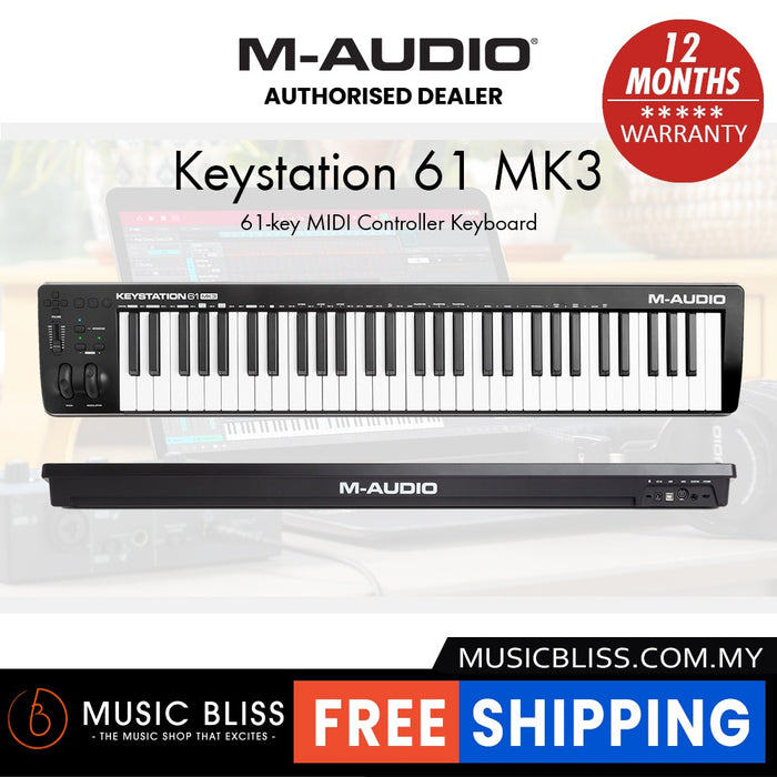 M-Audio Keystation 61 MK3 Keyboard Controller | Music Bliss Malaysia