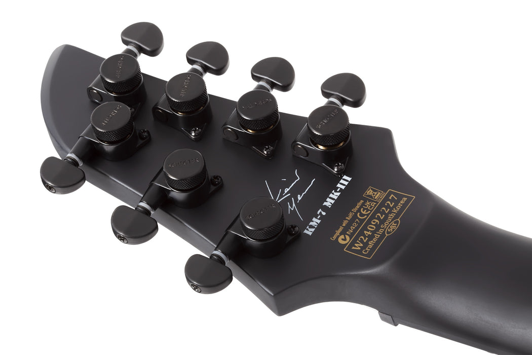 Schecter KM-7 MK-III EX Electric Guitar - Satin Black Open Pore