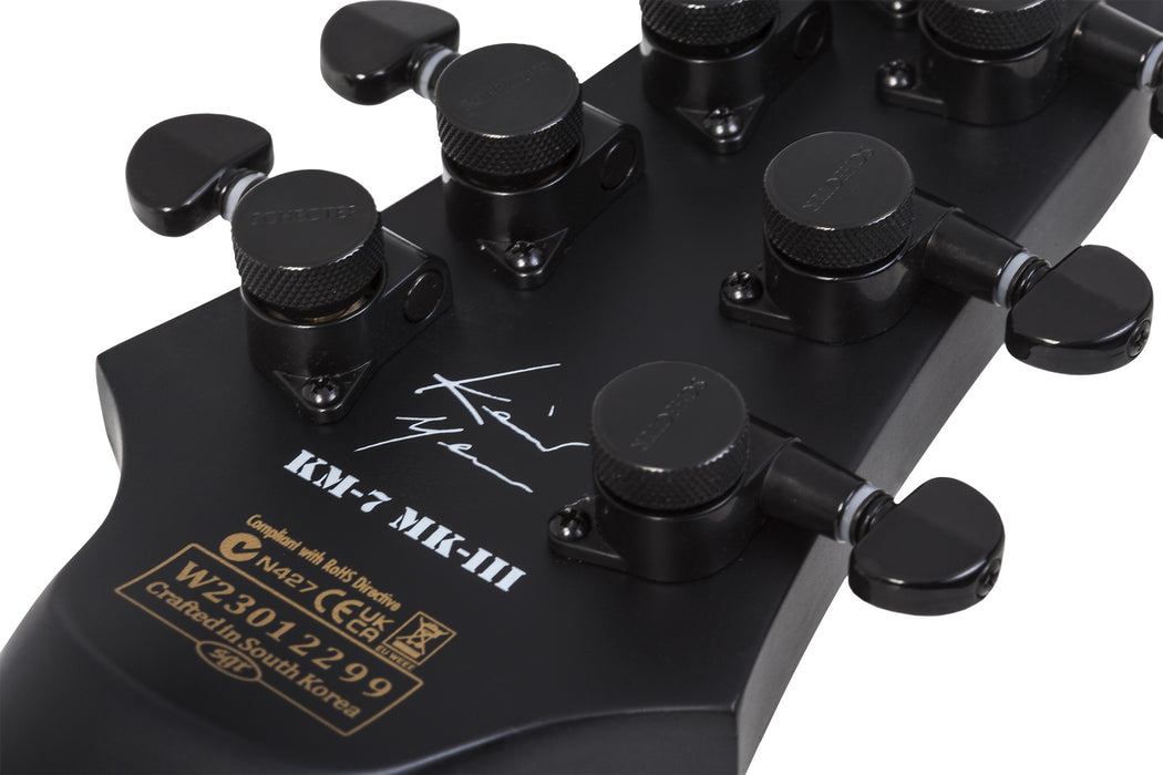 Schecter KM-7 MK-III Legacy Left-Handed Electric Guitar - Transparent White Satin