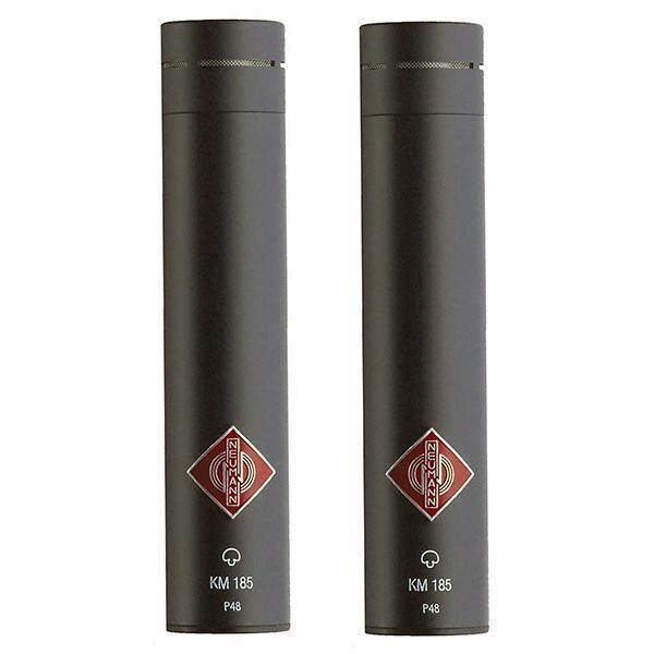 Neumann KM 185 Stereo Set Small-diaphragm Hypercardioid Microphones - Matte Black
