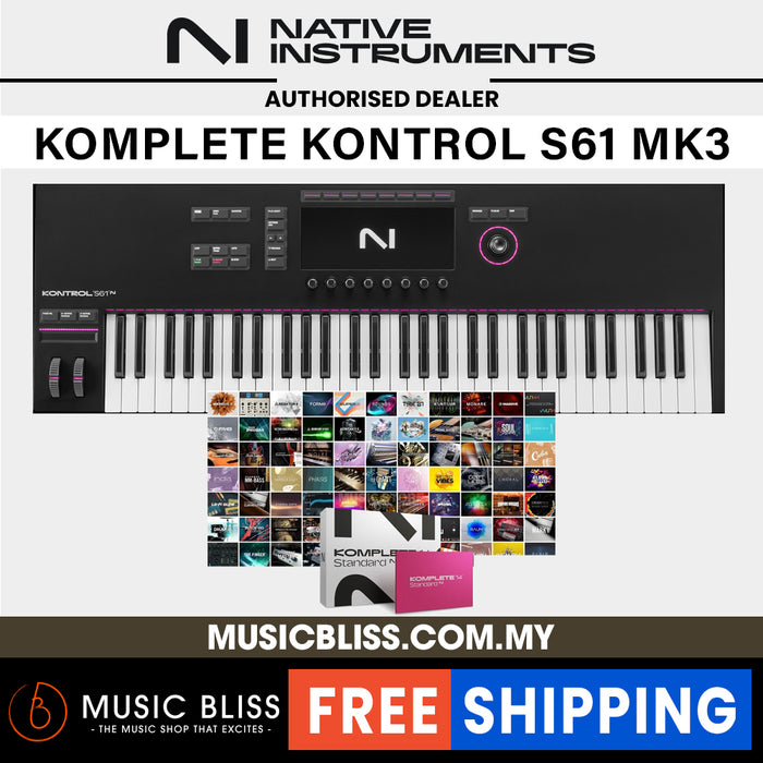 Native Instruments Komplete Kontrol S61 MK3 61-key Midi Controller - Music Bliss Malaysia