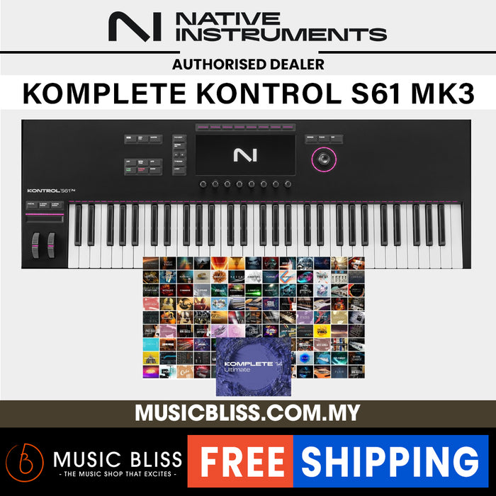 Native Instruments Komplete Kontrol S61 MK3 61-key Midi Controller - Music Bliss Malaysia