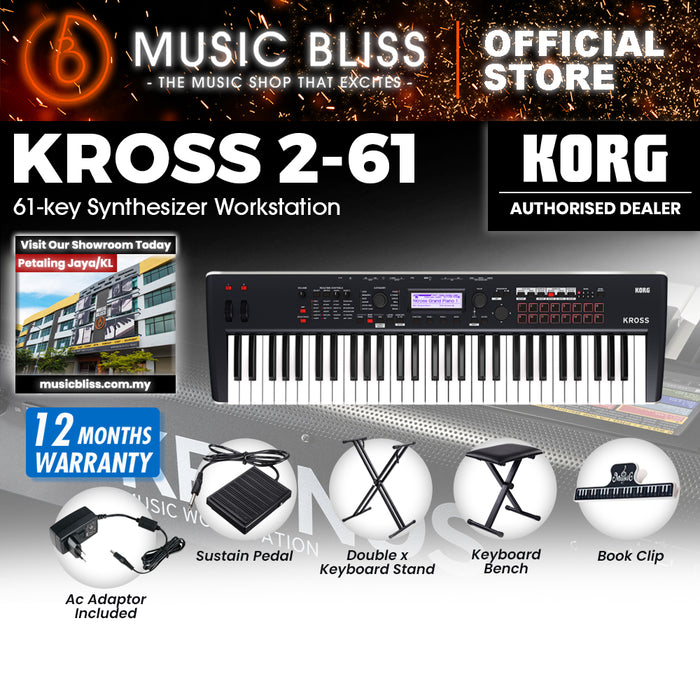 Korg Kross 2 61 61-key Synthesizer Workstation with 0% Instalment