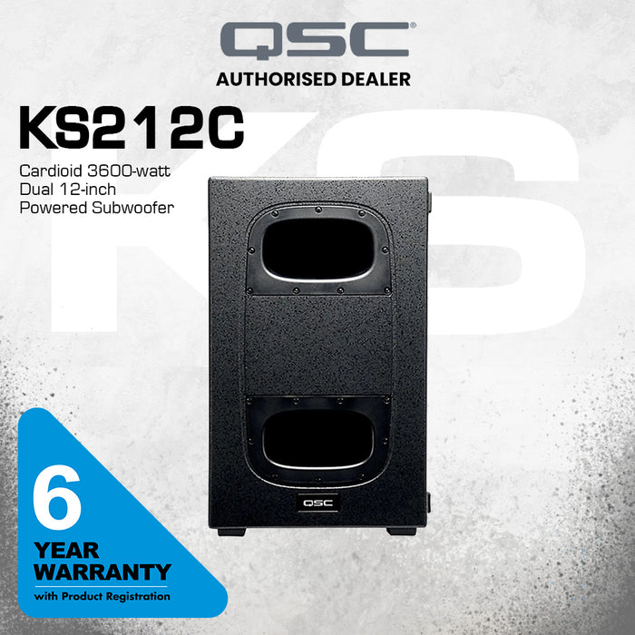 QSC KS212C Cardioid 3600-watt Dual 12-inch Powered Subwoofer