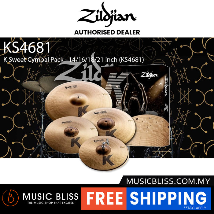 Zildjian K Sweet Cymbal Pack - 14/16/18/21 inch