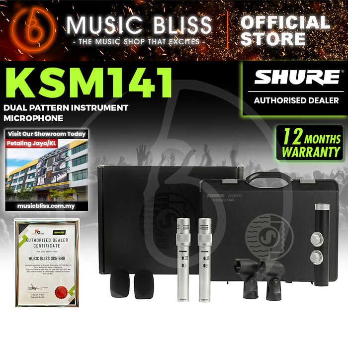 Shure KSM141/SL STEREO Condenser Microphone - Stereo Pair