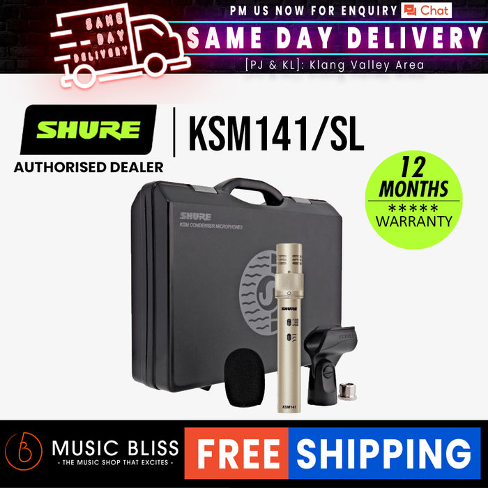 Shure KSM141/SL Small Diaphragm Condenser Microphone - Music Bliss Malaysia