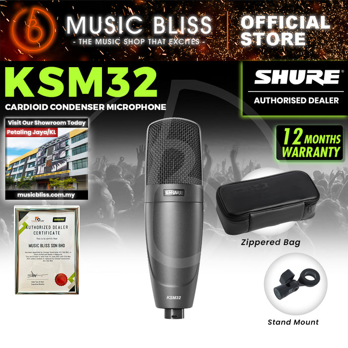 Shure KSM32/CG Large Diaphragm Condenser Microphone - Charcoal Gray