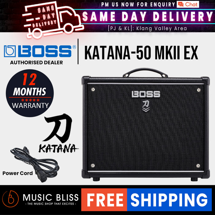 Boss Katana 50 MkII EX 1x12" 50-watt Combo Amp - Music Bliss Malaysia