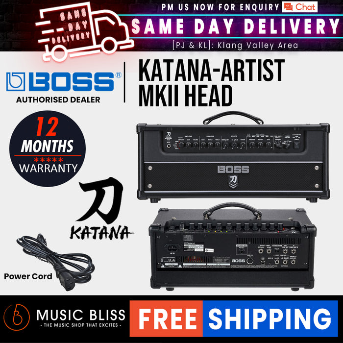 Boss Katana Artist Head MkII 100-watt Guitar Amp Head - Music Bliss Malaysia
