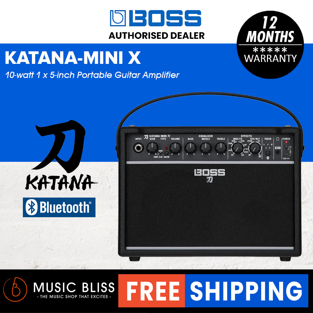 Boss KatanaMini X 10watt 1 x 5inch Portable Guitar Amplifier Music Bliss Malaysia