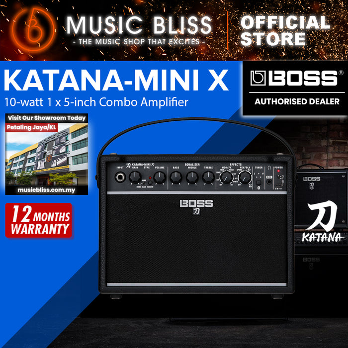 Boss Katana-Mini X 10-watt 1 x 5-inch Portable Guitar Amplifier