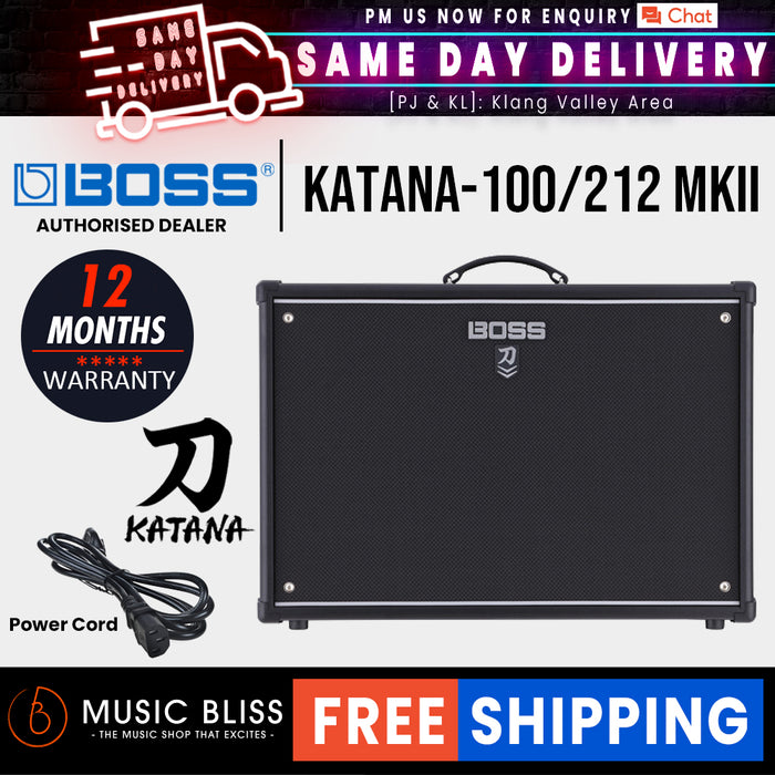 Boss Katana 100/212 MkII - 100-watt 2x12 Guitar Combo Amp - Music Bliss Malaysia
