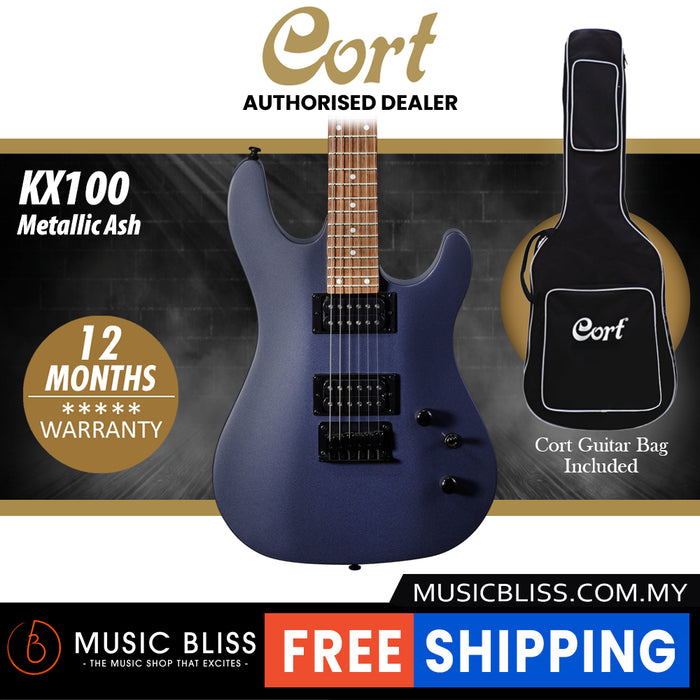 Cort KX100 Electric Guitar with Bag - Metallic Ash
