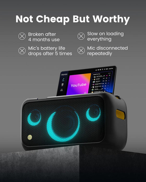 Ikarao Break X1 Portable Party Karaoke Machine