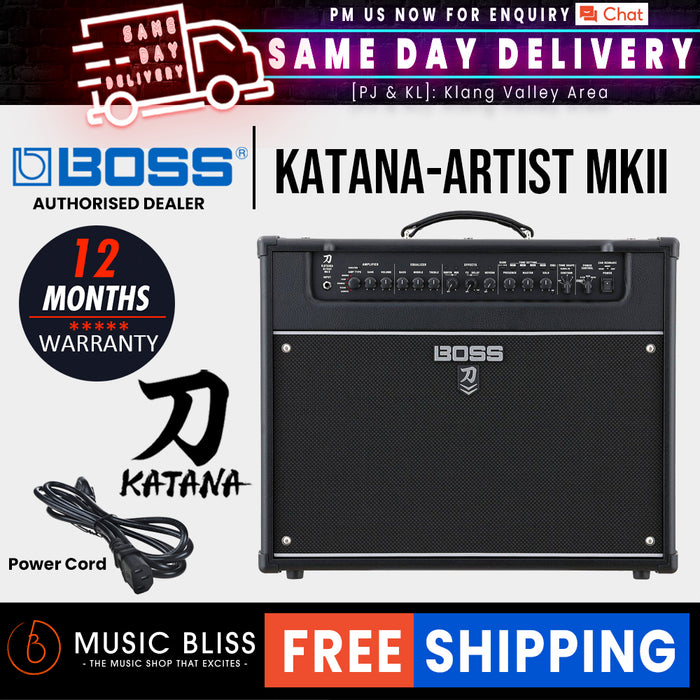 Boss Katana Artist MkII 1x12" 100-watt Combo Amp - Music Bliss Malaysia