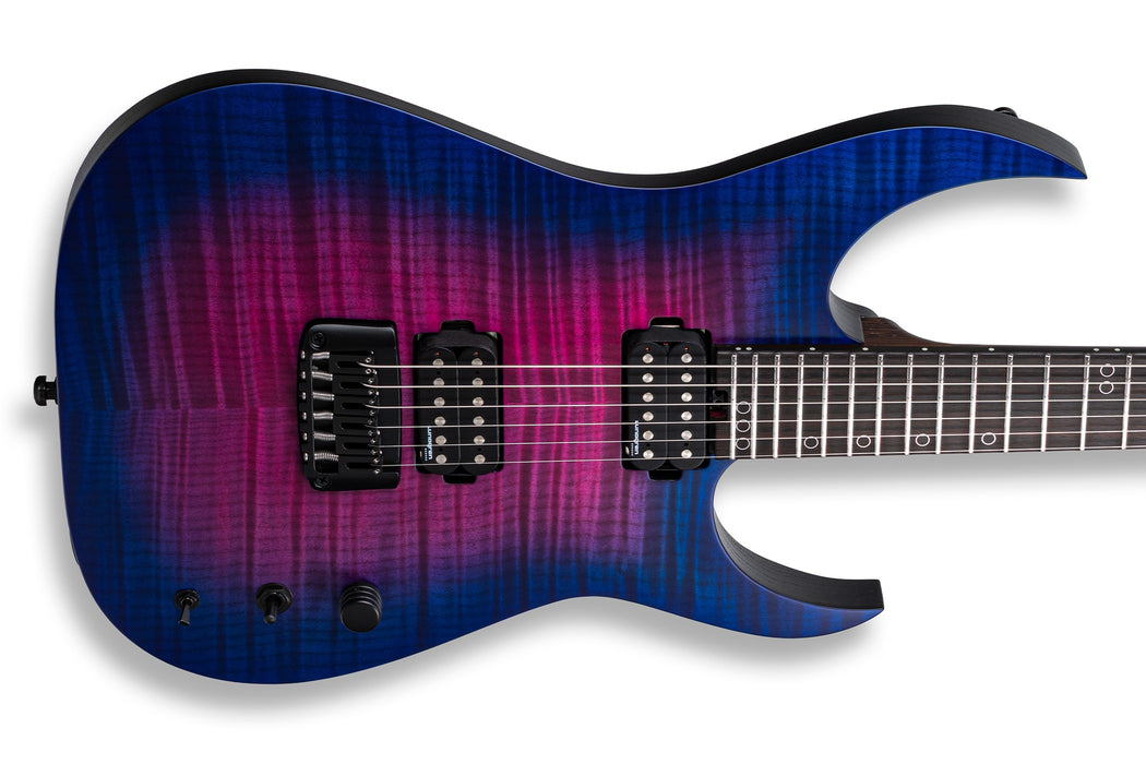 Schecter USA Keith Merrow KM-6 MK-III Pro Signature Electric Guitar - Blue Crimson Flame