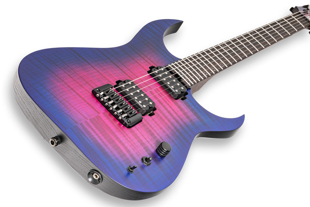 Schecter USA Keith Merrow KM-6 MK-III Pro Signature Electric Guitar - Blue Crimson Flame