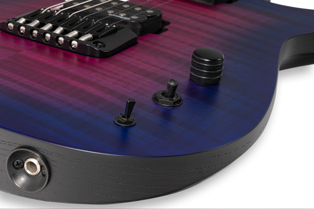 Schecter USA Keith Merrow KM-6 MK-III Pro Signature Electric Guitar - Blue Crimson Flame