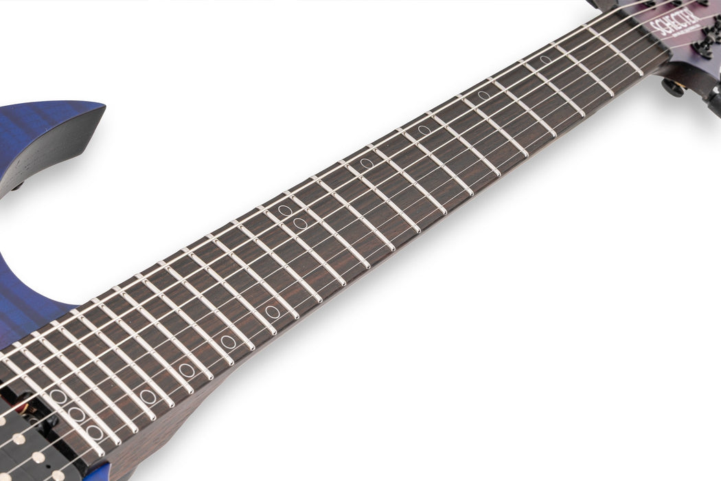 Schecter USA Keith Merrow KM-6 MK-III Pro Signature Electric Guitar - Blue Crimson Flame