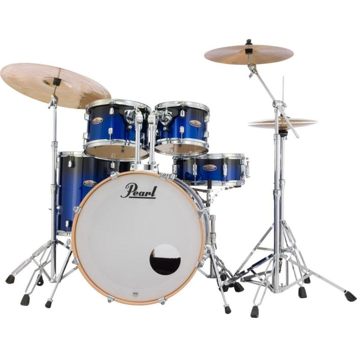 Pearl Decade Maple 5-Piece Drum Set with Hardware, Drumstick and Throne - 22 Inch Bass Drum - Kobalt Blue Fade