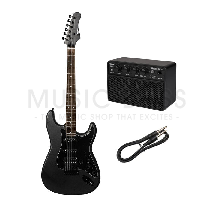 Smiger L-G2-i6-MBK Smart Electric Guitar with Built-in Effects - Matte Black | All-in-One Starter Guitar