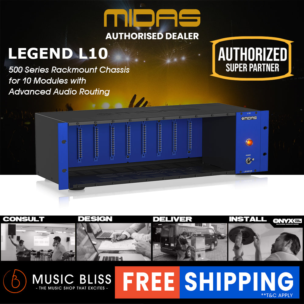 【新品未開封】Midas Legend L10 シャーシ ラックマウント Midas Legend L10 500 Series Rackmount Chassis | Music Bliss Malaysia