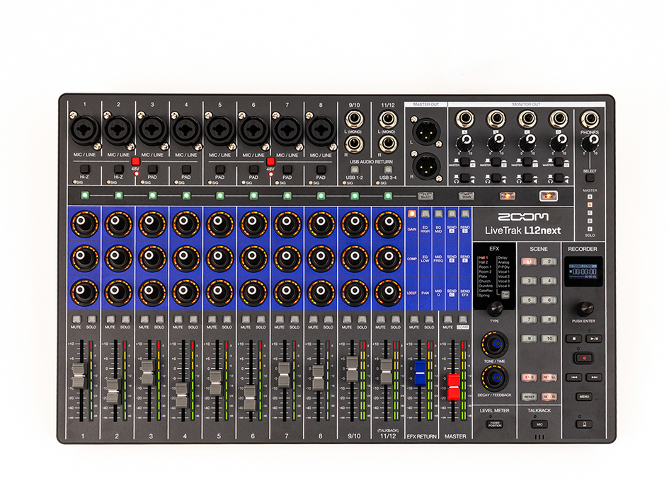 Zoom LiveTrak L12next Digital Mixer-Recorders