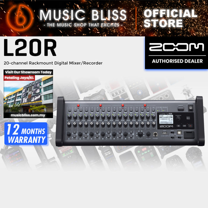 Zoom L20R 20-channel Rackmount Digital Mixer / Recorder with 0% Instalment