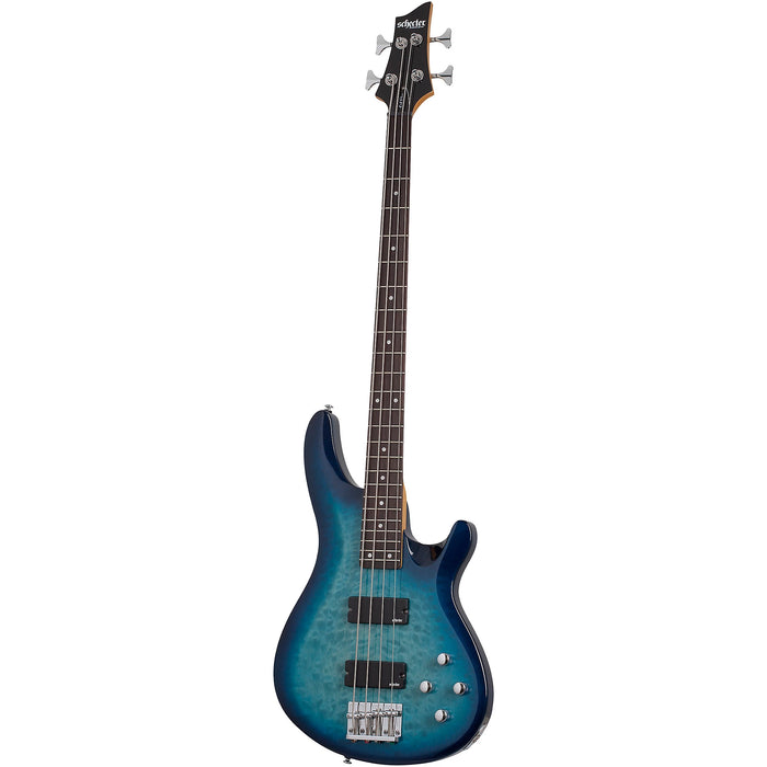 Schecter C-4 Plus Electric Bass Guitar - Ocean Blue Burst