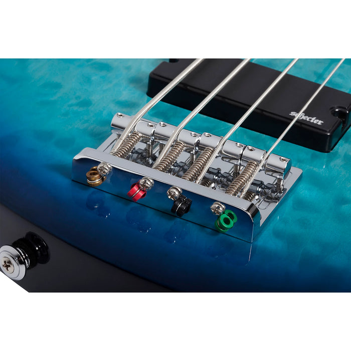 Schecter C-4 Plus Electric Bass Guitar - Ocean Blue Burst