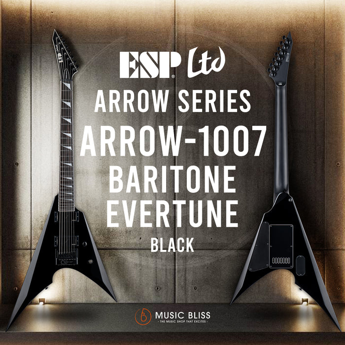 ESP LTD Arrow-1007B EverTune 7-string Baritone Electric Guitar - Black
