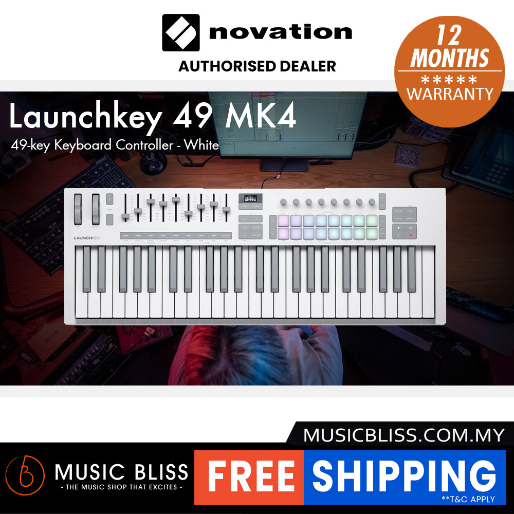 Novation Launchkey 49 MK4 49-key Keyboard Controller - White | Music ...