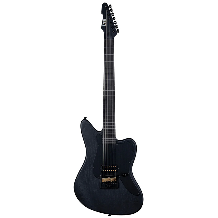ESP LTD Alex Wade XJ Signature 7-string Baritone Electric Guitar - Black Satin
