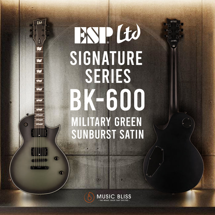 ESP LTD Signature Bill Kelliher BK-600 - Military Green Sunburst Satin