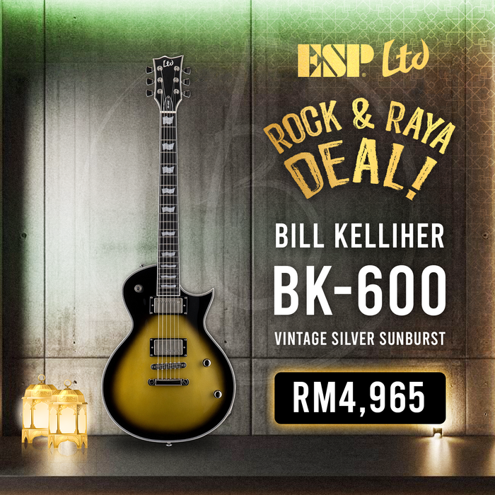 ESP LTD Bill Kelliher BK-600 Signature Electric Guitar - Vintage Silver Sunburst