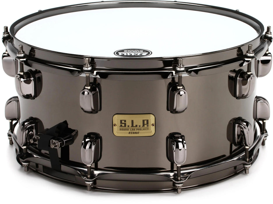 Tama LBR1465 S.L.P. Black Brass Snare Drum - 6.5 x 14" - Black Nickel - Music Bliss Malaysia