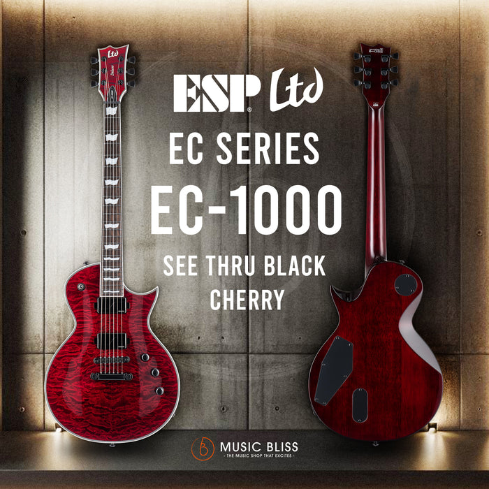 ESP LTD EC-1000 QM Electric Guitar - See Thru Black Cherry